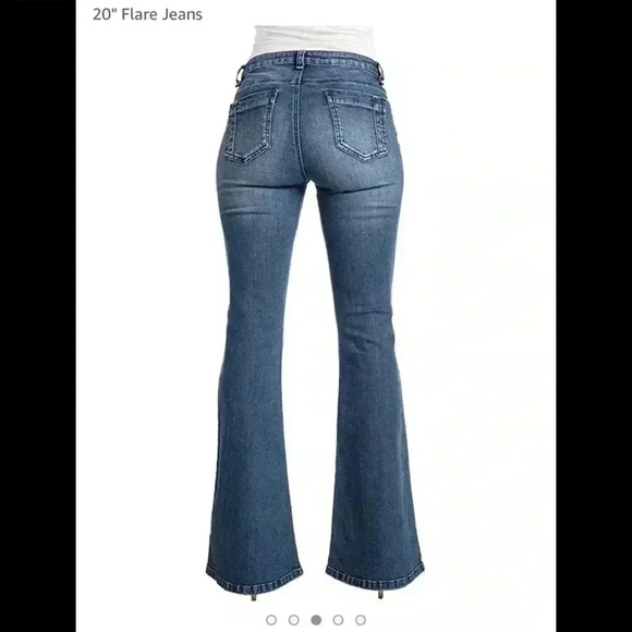 Poetic Justice Corrine High Wide Leg Flare Jeans Size 27 - Picture 2 of 7